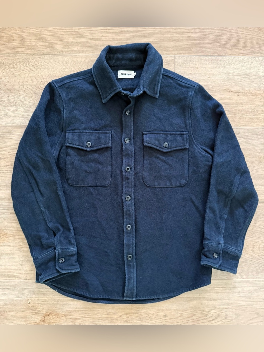 Taylor Stitch Yosemite Organic Cotton Chamois Shirt M Navy